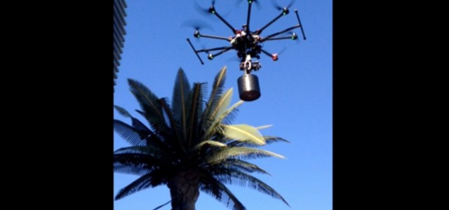 Drone Delivers poolside bottle service