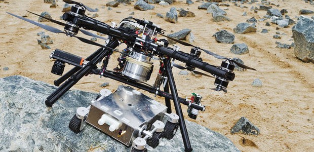 Could a quadcopter land rovers on Mars?