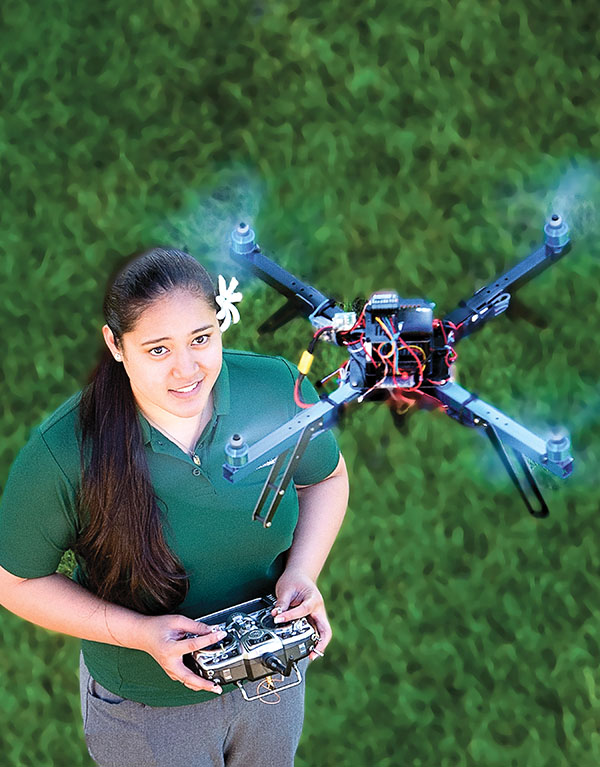 University of North Dakota student Jerris Tagavilla and her had crafted UAS.