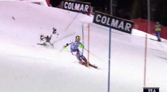 Drone Nearly Hits World Cup Skier