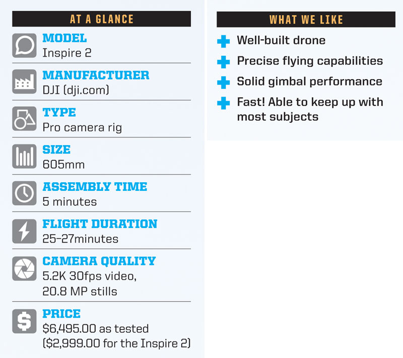 Drone Review: DJI Inspire 2 - at a glance