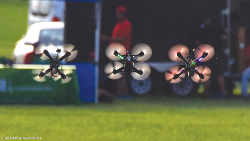 Drone Racing MultiGP - Race in progress
