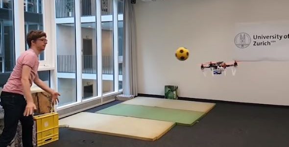 Autonomous Drone Plays Dodge-Ball